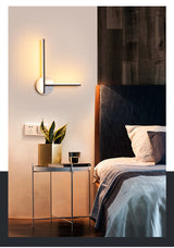 Bedside wall lamp Scandinavian modern simple creative light luxury living room bedroom stairs balcony aisle reading wall lamp 0 - Tophatter Daily Deals