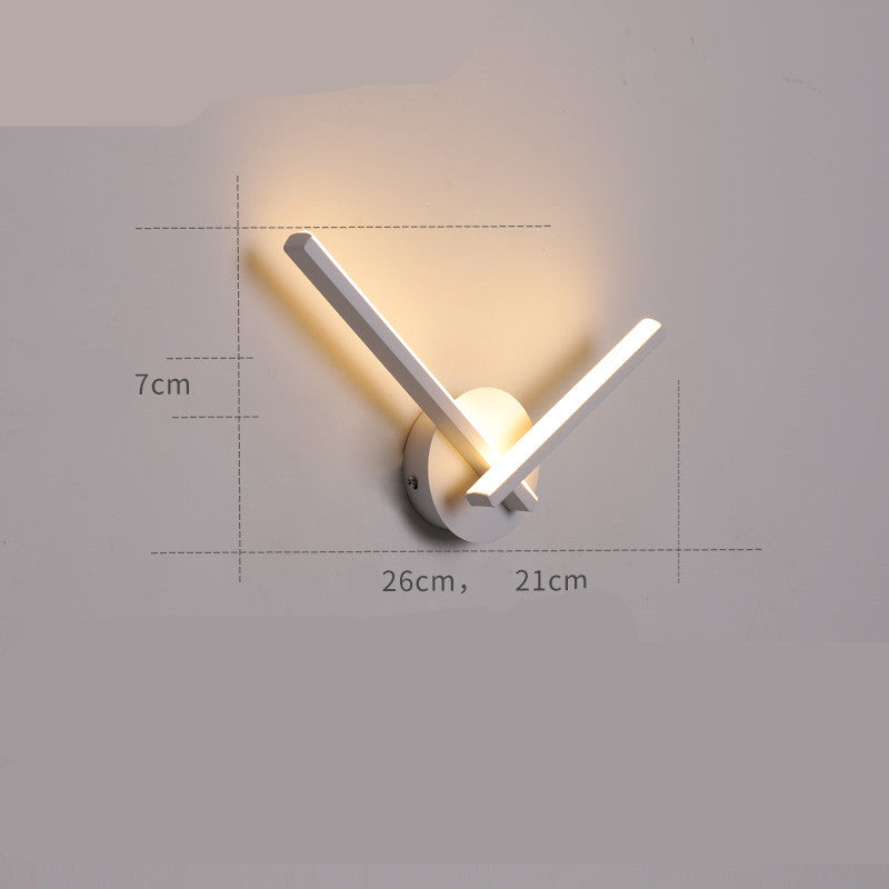 Bedside wall lamp Scandinavian modern simple creative light luxury living room bedroom stairs balcony aisle reading wall lamp 0 - Tophatter Daily Deals