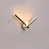 Bedside wall lamp Scandinavian modern simple creative light luxury living room bedroom stairs balcony aisle reading wall lamp A Black 0 - Tophatter Daily Deals