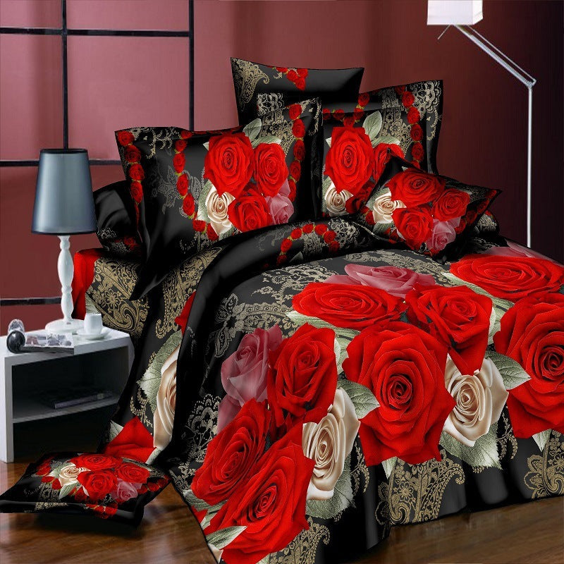 4-Piece Reactive Printing And Dyeing Bedding Set 0 - Tophatter Daily Deals