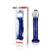 Glass Romance 7 Blue 7.5in Elegant Dildo for Pleasure > Glass > Dildos - Tophatter Daily Deals