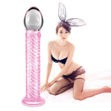 Glass Romance 7 Pink 7.5in Luxury Glass Dildo > Glass > Dildos - Tophatter Daily Deals