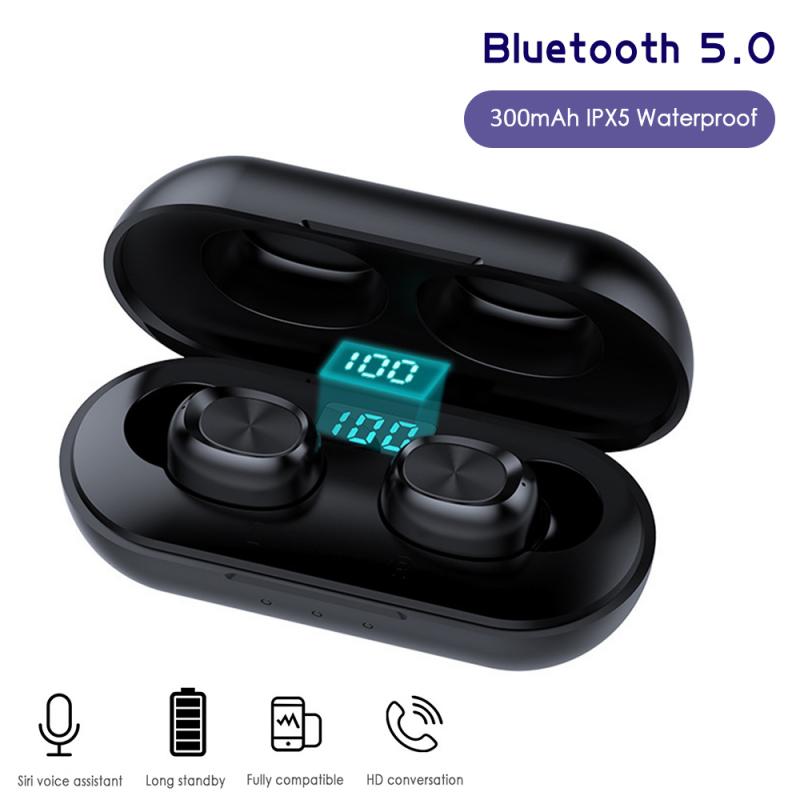 B5 Bluetooth Headset Binaural Digital Display Stereo Bluetooth Headset TWS5.0 Bluetooth Headset 239 Bluetooth Headset 0 - Tophatter Daily Deals