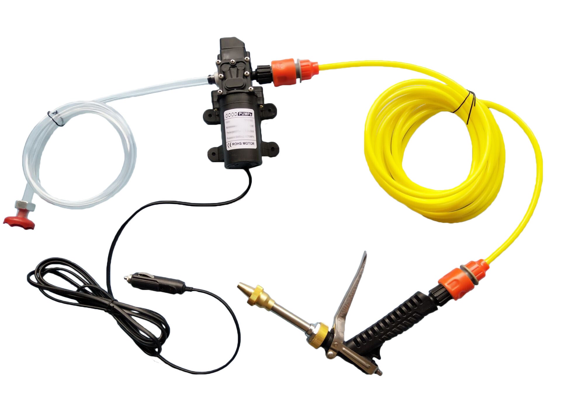 Bronze Gun Car Washing Device 12V Water Pump 0 - Tophatter Daily Deals