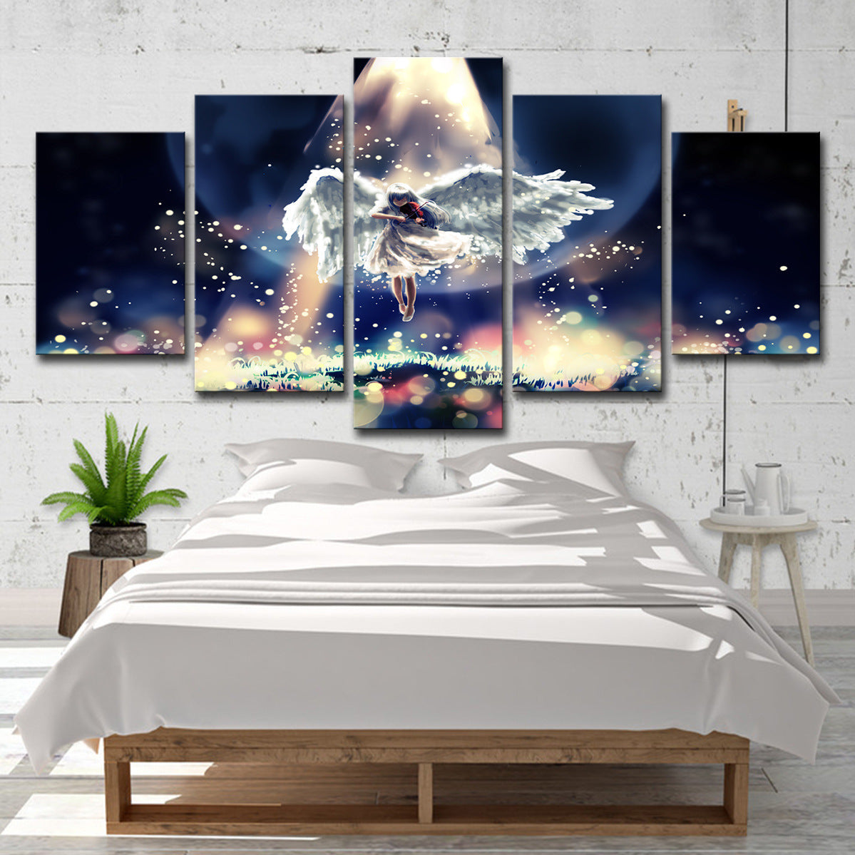 5 Board Wall Art Little Angel Firefly Lullaby Home Decoration Painting 0 - Tophatter Daily Deals