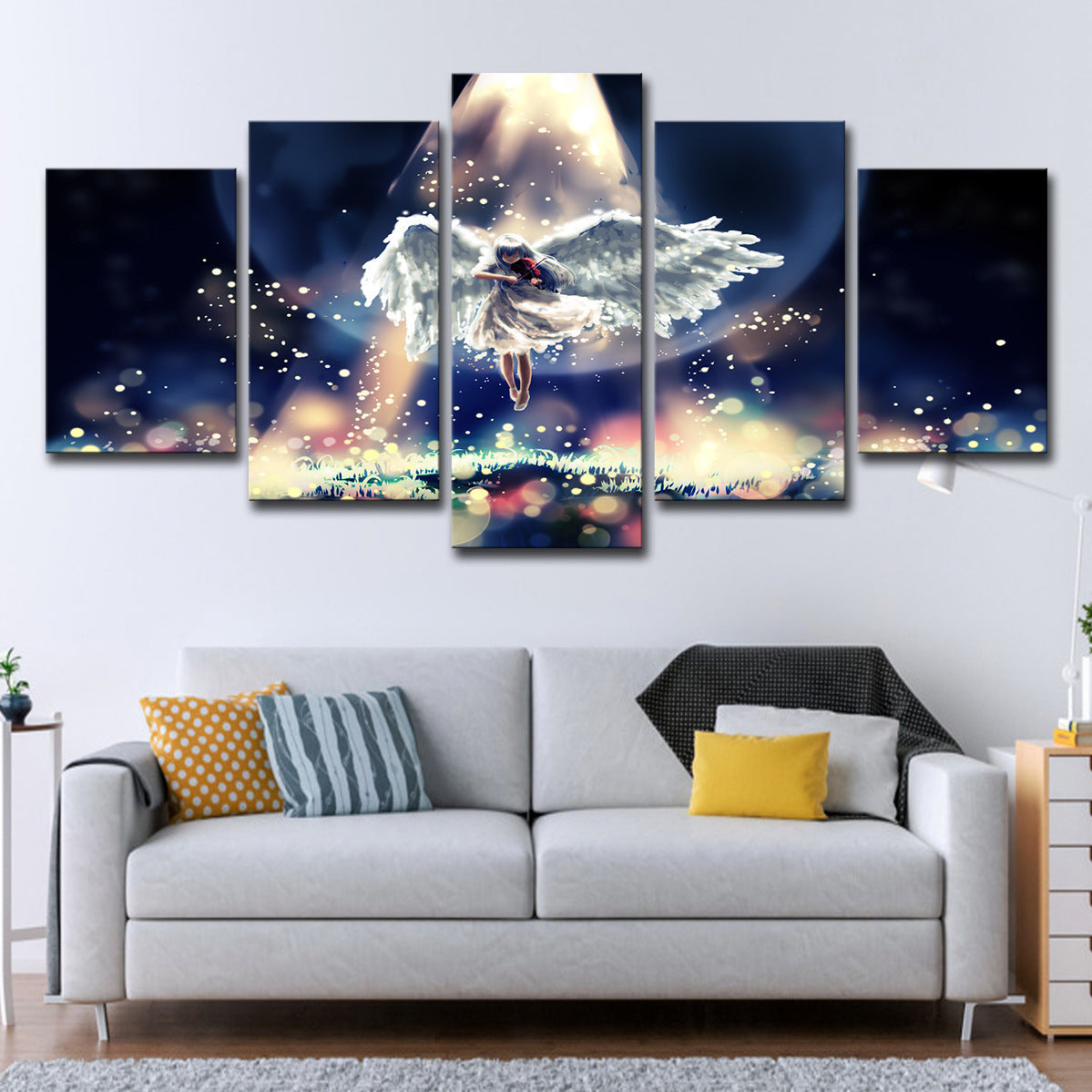 5 Board Wall Art Little Angel Firefly Lullaby Home Decoration Painting 0 - Tophatter Daily Deals