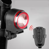 Bike Rear Light With Intelligent Sensor, Anti-theft Alarm, USB Rechargeable, Flash 0 - Tophatter Daily Deals