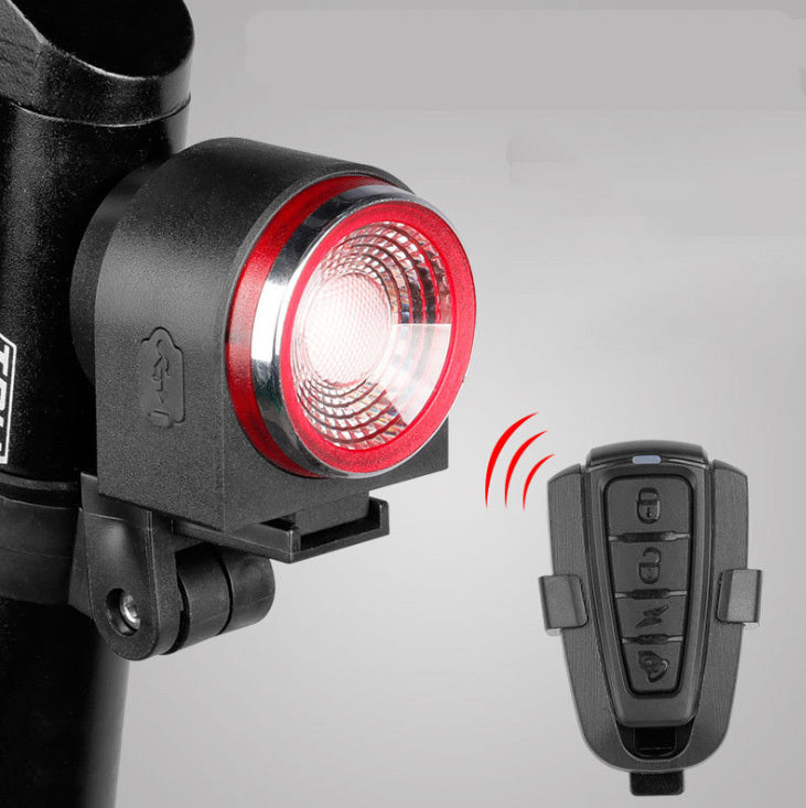 Bike Rear Light With Intelligent Sensor, Anti-theft Alarm, USB Rechargeable, Flash A8 0 - Tophatter Daily Deals