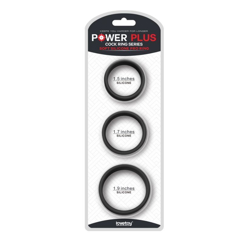 Silicone 3 Piece Pro Cock Ring Set – Stretchy Comfortable Cock Rings > Cock Ring > Sets - Tophatter Daily Deals