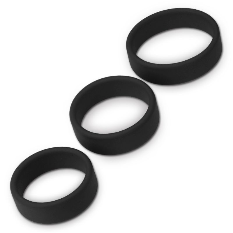 Silicone 3 Piece Pro Cock Ring Set – Stretchy Comfortable Cock Rings > Cock Ring > Sets - Tophatter Daily Deals