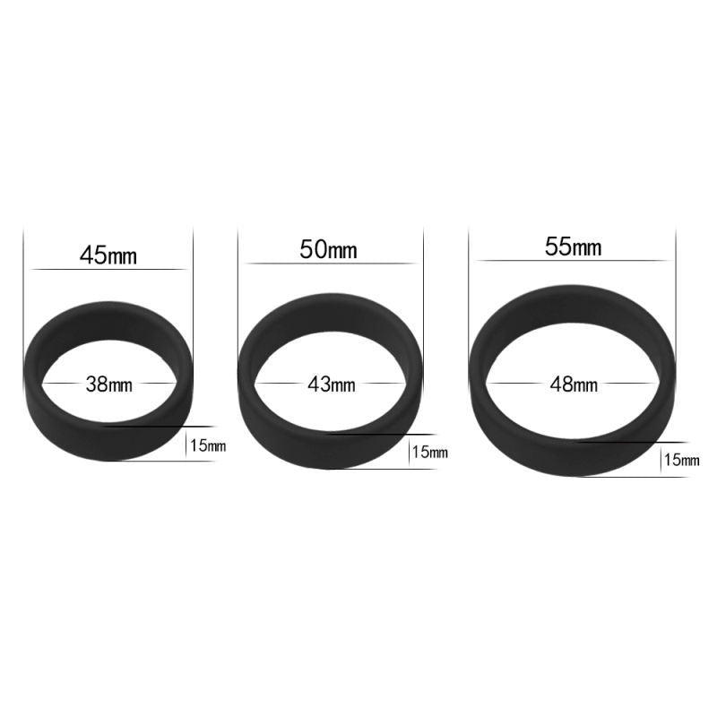 Silicone 3 Piece Pro Cock Ring Set – Stretchy Comfortable Cock Rings > Cock Ring > Sets - Tophatter Daily Deals