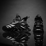Blade Shoes Men"s New Men"s Shoes Spring Breathable White Shoes Versatile Fashionable Shoes Sshock Absorption Running Mesh Sports Shoes Black gray 0 - Tophatter Daily Deals
