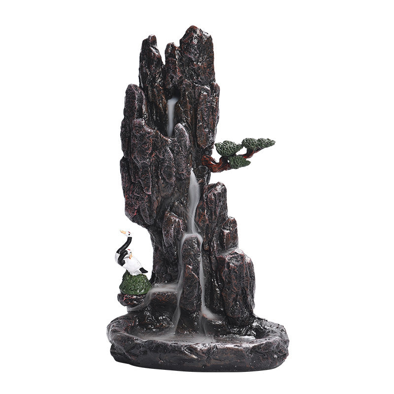 Backflow Incense Burner Creative Ornaments Flowing Smoke Incense Burner Dharma Lotus Pond Moonlight 0 - Tophatter Daily Deals