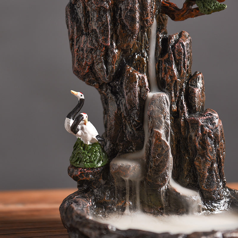 Backflow Incense Burner Creative Ornaments Flowing Smoke Incense Burner Dharma Lotus Pond Moonlight 0 - Tophatter Daily Deals