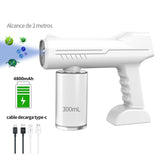 Anti-Epidemic Disinfection Electric Sprayer Lithium Battery Nano Blue Light Small Spray Gun Wireless Charging Atomizer 0 - Tophatter Daily Deals