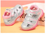 Boys And Girls Shoes Baotou Fashion Trend Comfortable Lights Casual Baby Shoes 0 - Tophatter Daily Deals