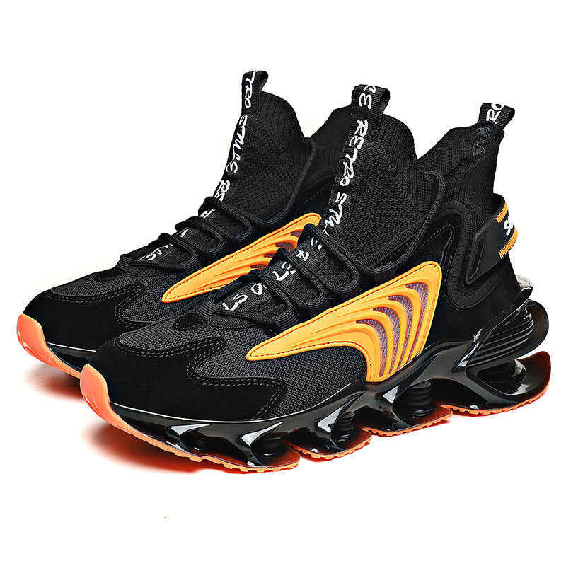Breathable Fly Woven Mesh High-top Thick-soled Old Shoes Casual Sports Socks Running Shoes 0 - Tophatter Daily Deals