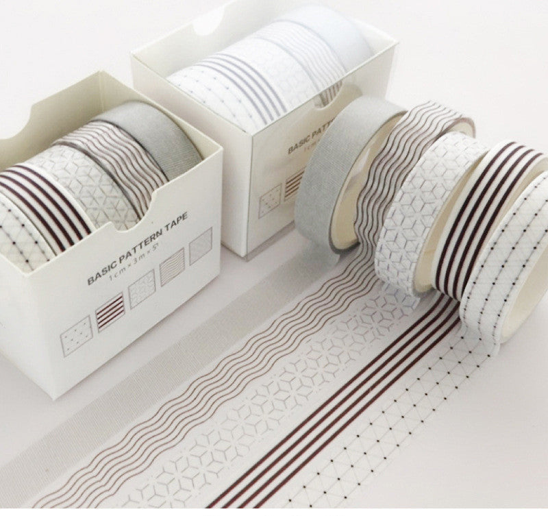 Basic Pattern Color Gift box Set With Salt Pocket Sticker 5 style 0 - Tophatter Daily Deals