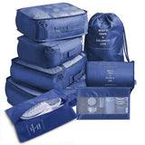 8-piece Set Luggage Divider Bag Travel Storage Clothes Underwear Shoes Organizer Packing Cube Bag navy 8 piece set 0 - Tophatter Daily Deals