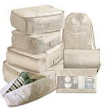 8-piece Set Luggage Divider Bag Travel Storage Clothes Underwear Shoes Organizer Packing Cube Bag Beige 8 piece set 0 - Tophatter Daily Deals