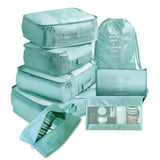 8-piece Set Luggage Divider Bag Travel Storage Clothes Underwear Shoes Organizer Packing Cube Bag Bright blue 8 piece set 0 - Tophatter Daily Deals