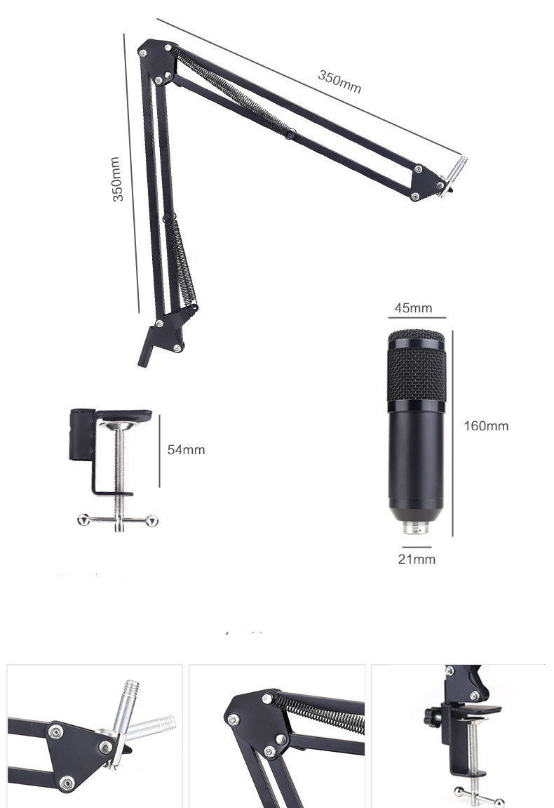 192KHz 24Bit High Sampling Rate Computer USB Microphone BM-800 Condenser Microphone 0 - Tophatter Daily Deals