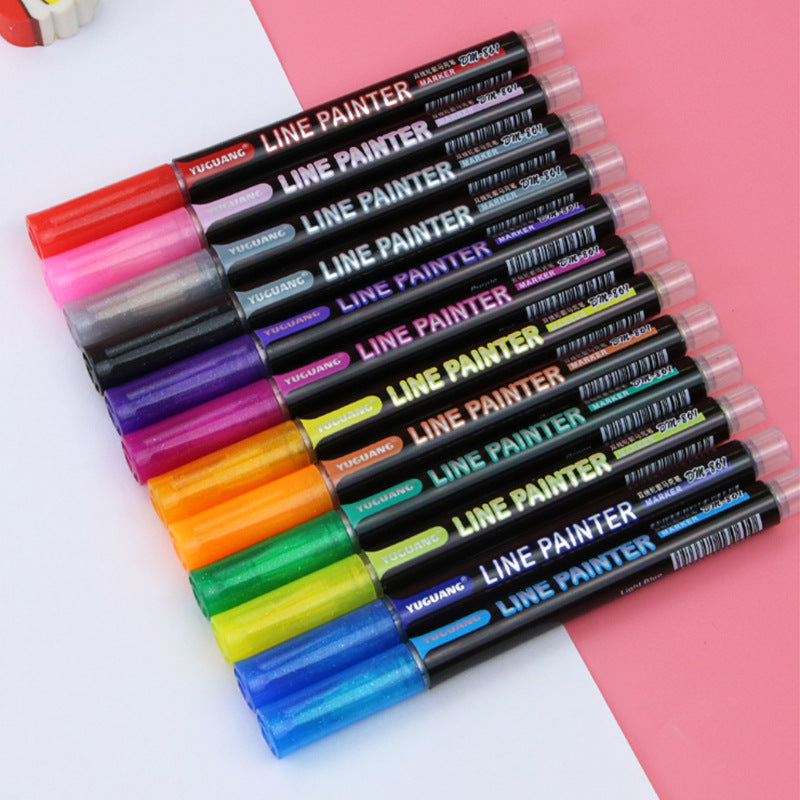 12-color Set Outline Hand Account Highlighter 0 - Tophatter Daily Deals