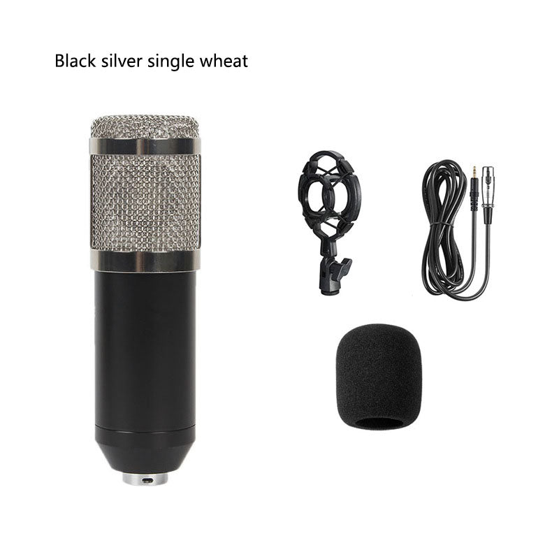 Bm800 Condenser Microphone Microphone V8 Sound Card Cross-Border Anchor Computer Recording Bracket Large Diaphragm Live Broadcast Set 0 - Tophatter Daily Deals