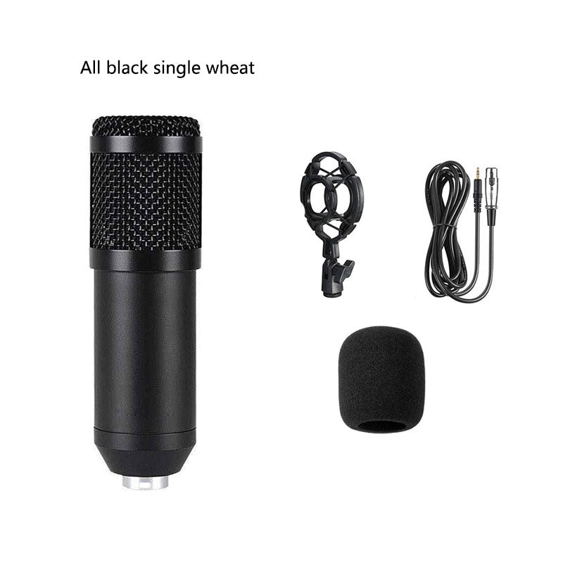 Bm800 Condenser Microphone Microphone V8 Sound Card Cross-Border Anchor Computer Recording Bracket Large Diaphragm Live Broadcast Set 0 - Tophatter Daily Deals