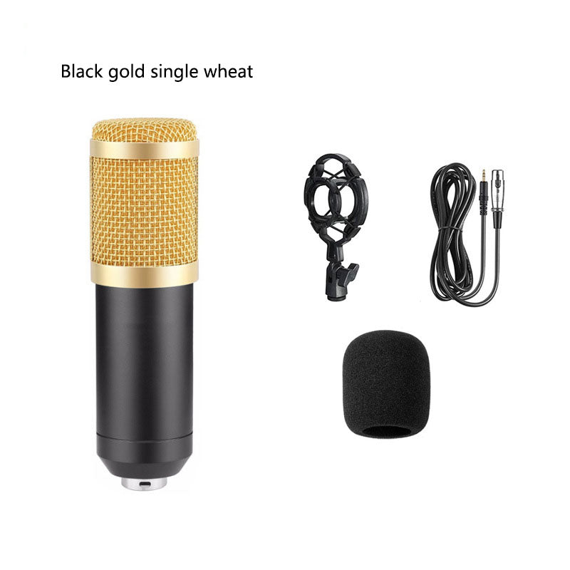 Bm800 Condenser Microphone Microphone V8 Sound Card Cross-Border Anchor Computer Recording Bracket Large Diaphragm Live Broadcast Set 0 - Tophatter Daily Deals