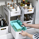 2 Tier Kitchen Storage Rack Cabinet Storage Box Convenient 0 - Tophatter Daily Deals