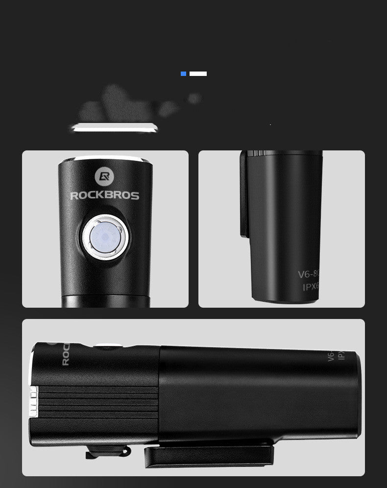 Bicycle Light Front Light Night Riding Rechargeable Glare Flashlight Mountain Road Bike Riding Equipment 0 - Tophatter Daily Deals