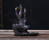 Bergamot Lotus Backflow Incense Burner Lotus Incense Stick Backflow Smoke Dual-Use Incense Burner Home Decoration 0 - Tophatter Daily Deals