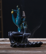 Bergamot Lotus Backflow Incense Burner Lotus Incense Stick Backflow Smoke Dual-Use Incense Burner Home Decoration Kiln variant 0 - Tophatter Daily Deals