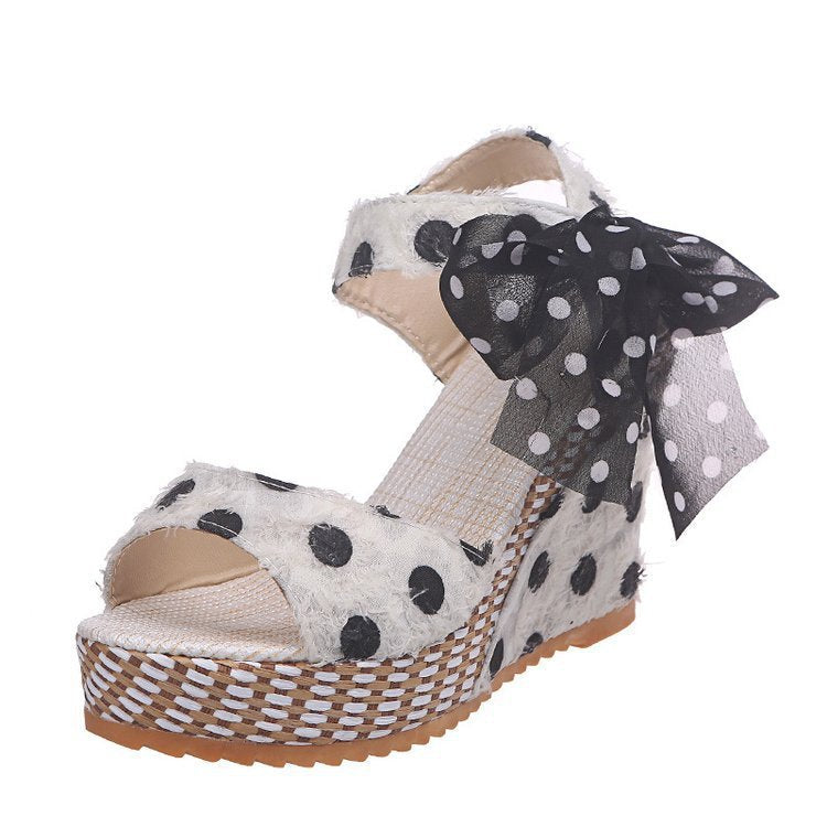 Bohemian high heel sandals White 0 - Tophatter Daily Deals