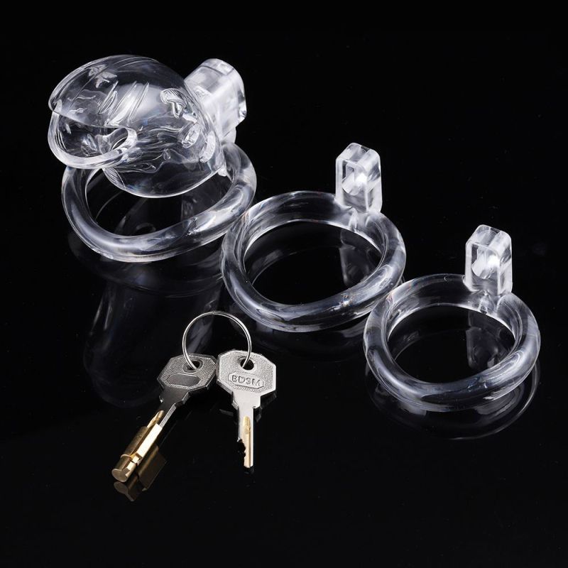 Brutus Shark – Adjustable Polycarbonate Chastity Cage with Ergonomic Rings > Bondage Gear > Male Chastity - Tophatter Daily Deals
