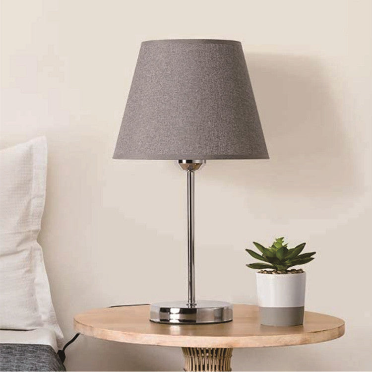 Bedside Lamp Bedroom Warm Hotel Guest Room Study Decoration Wrought Iron Cloth Cover With USB Charging Function Bedside Table Lamp 0 - Tophatter Daily Deals