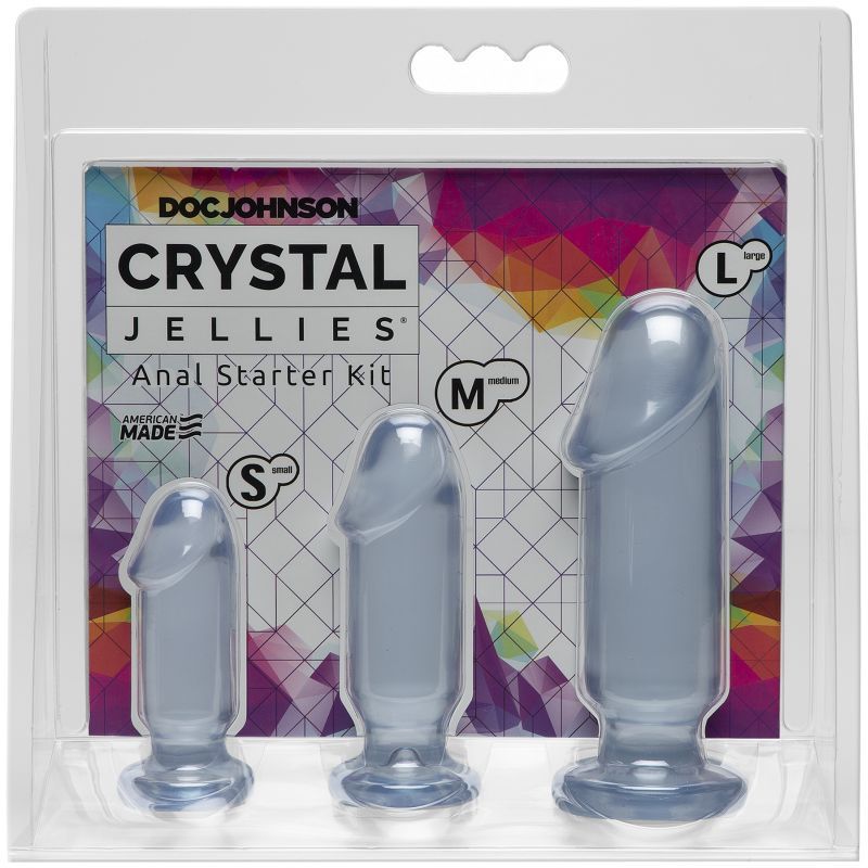 Crystal Jellies Anal Starter Kit – 1 Inch Beginner Butt Plug Set > Anal Range > Butt Plug Kits - Tophatter Daily Deals