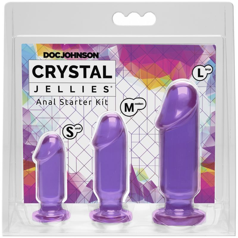 Anal Starter Kit Purple with Three Sizes for Beginners > Anal Range > Butt Plug Kits - Tophatter Daily Deals