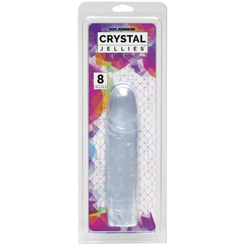 Doc Johnson Crystal Jellies 8 Inch Clear Dong – Soft Flexible Dong 8 Inch Length > Dildos > Realistic Dildos - Tophatter Daily Deals