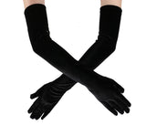 Black Velvet Long Warm Velvet Gloves 0 - Tophatter Daily Deals