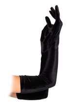 Black Velvet Long Warm Velvet Gloves 0 - Tophatter Daily Deals
