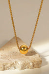 18K Gold-Plated Round Shape Pendant Necklace Necklaces - Tophatter Daily Deals