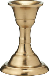 Brass Metal Candlestick | Brass Effect Short Candle Holder Stand - 8cm Candlestick - Tophatter Daily Deals
