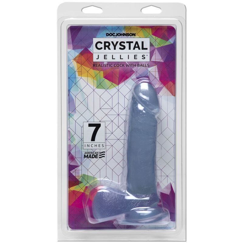 7 In Realistic Cock With Balls Clear for Hands-Free Fun > Dildos > Realistic Dildos - Tophatter Daily Deals