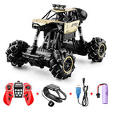 Alloy Remote Control Deformation Car Mecanum Wheel Gesture Induction Twisting Car Charging Boy Toy Off-Road Vehicle Golden 0 - Tophatter Daily Deals