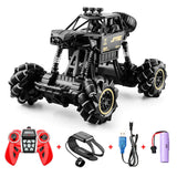Alloy Remote Control Deformation Car Mecanum Wheel Gesture Induction Twisting Car Charging Boy Toy Off-Road Vehicle Black 0 - Tophatter Daily Deals