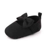 Bowknot Woolen Knit Baby Shoes Moccasins Princess Shoes Baby Shoes Black 0 - Tophatter Daily Deals