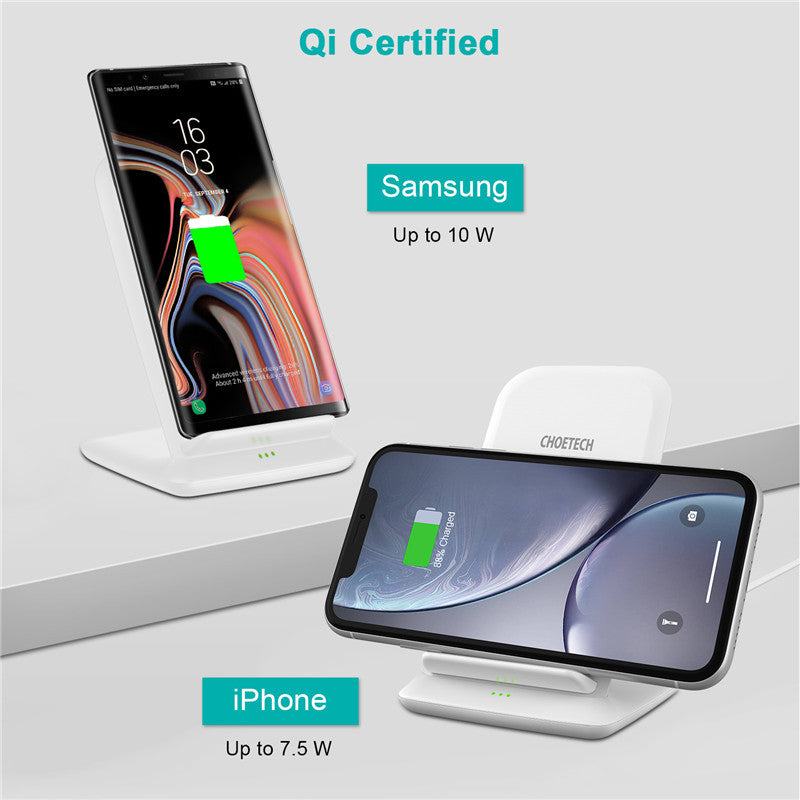 Android Mobile Phone Horizontal And Vertical Desktop Wireless Charger 0 - Tophatter Daily Deals