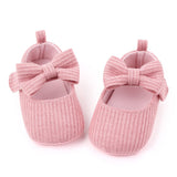 Bowknot Woolen Knit Baby Shoes Moccasins Princess Shoes Baby Shoes 0 - Tophatter Daily Deals